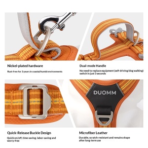 Harnais de poitrine pour grand chien, anti-explosion, réfléchissant, résistant à l'usure, en nylon, double usage, sport, mode, pour utilisation en extérieur - Product Image 4