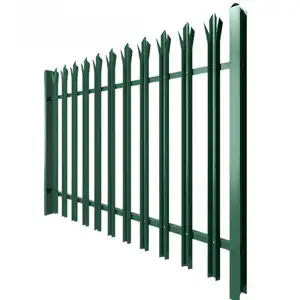 2024 Hot Sale Steel Palisade Fence Gate For Sale / 2.4m High W Pale Steel Security Palisade Fence Factory