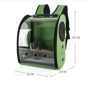 Parrot Travel Bag Pet Bird <b>Backpack</b> <b>25L</b> Portable With Perch And Feeding Cups Outdoor Use - Product Image 4