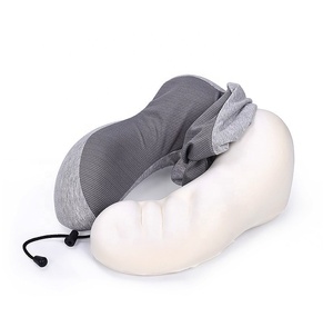 Travelsky Gối Cổ Du Lịch Bằng Mút Xốp Hình Chữ U Thoải Mái Có Nút Bịt Mắt - Product Image 3