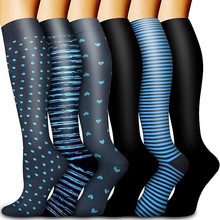 Calcetines de compresión hasta la rodilla de poliéster unisex, calcetines casuales con estampado de dibujos animados, calcetines deportivos antifricción para todas las estaciones - Product Image 2