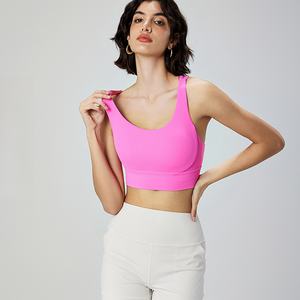 Nude Feel Gilet à dos croisé pour femmes Soutien-gorge <span class=keywords><strong>de</strong></span> yoga à séchage rapide <span class=keywords><strong>Sous</strong></span>-vêtements <span class=keywords><strong>de</strong></span> sport abdominaux Grande taille Haut sans couture pour adultes - Product Image 2