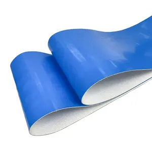 Dikte 1Mm 1.5Mm 2Mm 3Mm Hoge Kwaliteit Blauw Food Grade Pvc/Pu Eindeloze Platte Transportbanden riem