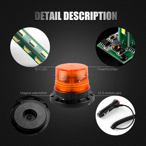 Nuevas Luces de Seguridad Intermitentes LED CIGO de 12 V con Imán para Automóviles, Montacargas, Camiones, Tractores, Carritos de Golf, UTV, Autobuses - Product Image 3