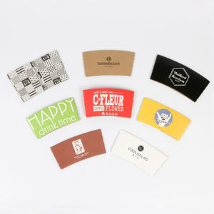 Funda de papel impresa desechable personalizada, funda de taza de café corrugada de cartón con logotipo - Product Image 2