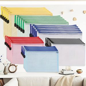 Pochette en PVC transparente, sacs en maille imperméables avec fermeture éclair pour les voyages, le bureau, l'école - Product Image 2