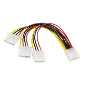 Высококачественный 4 Pin Molex штекер к 3 портам Molex IDE Женский блок питания сплиттер адаптер для компьютера 4Pin IDE шнур питания