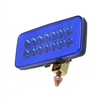 Feu arrière de camion rectangulaire 14 LED, feu antibrouillard, fixation par boulon, ambre, bleu, blanc, vert, rouge, 12V 24V, remorque, bus, étanche