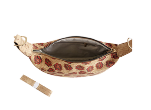 Gros <span class=keywords><strong>Sac</strong></span> Hobo Croissant <span class=keywords><strong>en</strong></span> Liège pour Femmes Éco-responsable Imprimé <span class=keywords><strong>de</strong></span> Fleurs Boho <span class=keywords><strong>Sac</strong></span> à Épaule avec Éclair - Product Image 5