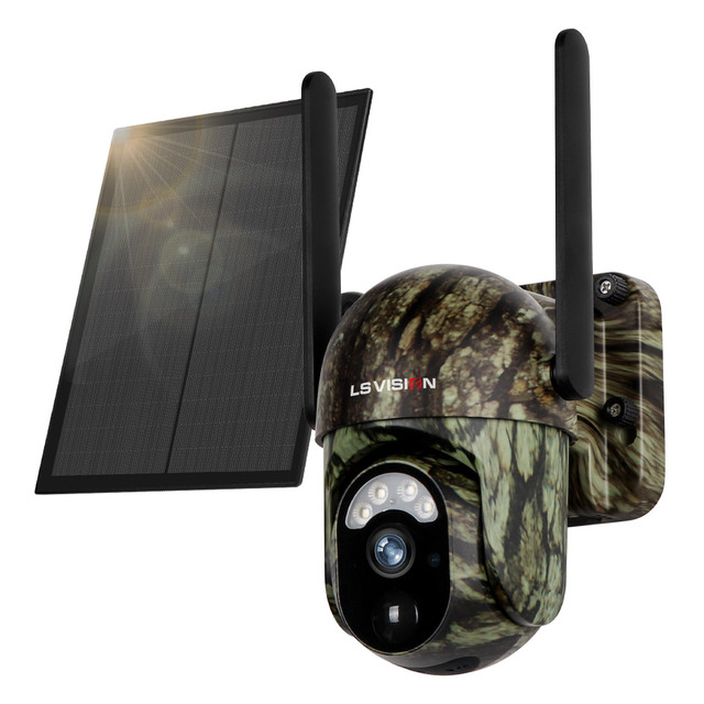 LS VISION Outdoors HD 3MP Hot Sales 4G Network Camera Ptz Security Camera Outdoor Pattern Hiding Field Hunting Camera
