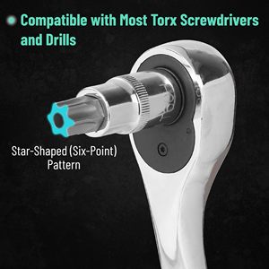 Juego de enchufes Torx de alta resistencia, 13 Uds., 1/4 <span class=keywords><strong>3</strong></span>/<span class=keywords><strong>8</strong></span> y 1/2, llave de accionamiento mecánico, llave de impacto, caja de enchufes cromada para herramientas de coches - Product Image 3