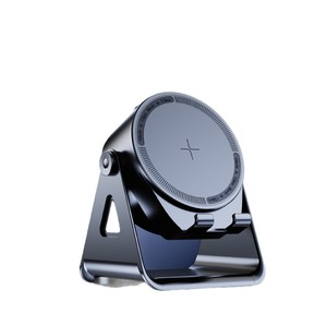 Support de téléphone 3-en-1 rotatif à 360 degrés avec lumière RGB, haut-parleur à <span class=keywords><strong>induction</strong></span> sans fil, haut-parleur audio BT multifonctionnel - Product Image 1
