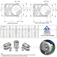 2mm 3mm 4mm 5mm 6mm 8mm 10mm Poussoirs à bille à ressort à encastrer