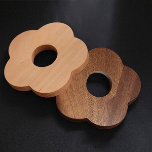 Noyer Trivet Set <span class=keywords><strong>Puzzle</strong></span> Design, Tapis Résistant À La Chaleur pour Pots Bols Tasses, Protection De Table De Surface Sans Éclats - Product Image 3