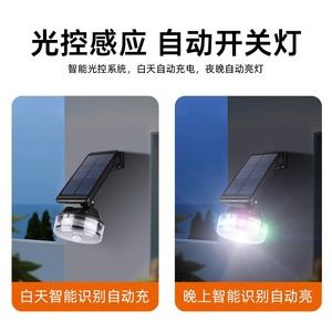Solar Powered <b>LED</b> Wall <b>Light</b> RGB Color Changing <b>Motion</b> <b>Sensor</b> Outdoor Waterproof Garden Lamp - Product Image 5