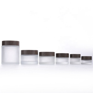 Couvercle en bois de laiton 30g 50g noir et blanc, avec joint, masque de protection, corps, lait, récipient d'emballage cosmétique, <span class=keywords><strong>essence</strong></span> crème, pot en plastique - Product Image 1