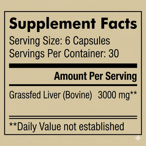 แคปซูลเนื้อวัวตับผลิตจากหญ้าฉลากส่วนตัว - Product Image 3