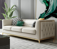 Magnifique Canapé de Salon de Villa en Cuir PU, Ensemble de Meubles d'Intérieur Modernes