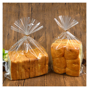 New Customization Bread Packaging <b>Bag</b> Opp clear <b>Transparent</b> Bottom Gusset Bread <b>Bag</b> LDPE - Product Image 5