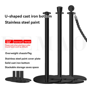 Kim loại và PE cáp có thể thu vào guardrails ngân hàng và khách sạn mở rộng rào cản an toàn thảm đỏ dây thừng cực để kiểm soát đám đông - Product Image 5