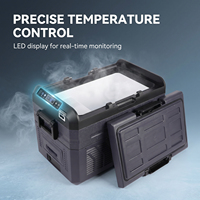 Mini-réfrigérateur-congélateur de voiture 12V 18L avec panneau de commande numérique Bluetooth, alimentation électrique DC/AC, modèle populaire, par le fabricant