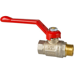 Vanne à bille manuelle en aluminium, 1 "1/2 PN 30, alésage complet, M/F, pour eau, gazole, OEM personnalisable - Product Image 2