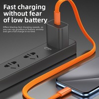 Cable de Carga Rápida USB-C de Doble Tipo-C Plano para Teléfono Pro Max y Pad, Carga Rápida de 3A, 1M, Nailon para Conector