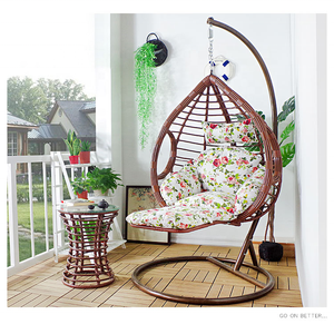 Conjunto de muebles de exterior de ratán, silla colgante de <span class=keywords><strong>resina</strong></span> de plástico, hamaca, columpio con forma de huevo Doble - Product Image 3