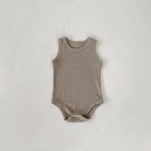 Conjunto de <span class=keywords><strong>Chaleco</strong></span> y Mono para Bebé, Primavera 2025, Pana de Algodón, Estilo Coreano, Color Sólido, para Recién Nacidos - Product Image 5