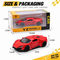 4 modèles variés de voitures de sport miniatures à rétrofriction en alliage métallique, échelle 1:36, avec portes ouvrables, style M4 Romeo Lykan Roma, pour enfant