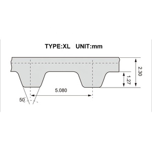 Kml XL 186 Đồng Bộ thắt lưng 93 răng 5.08mm hình thang cao su răng đồng bộ vành đai máy in - Product Image 3