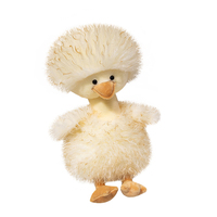 Peluche de Pato con Pelo Rizado y Esponjoso, Juguete de Peluche de Pato Peludo para Niños, Regalo