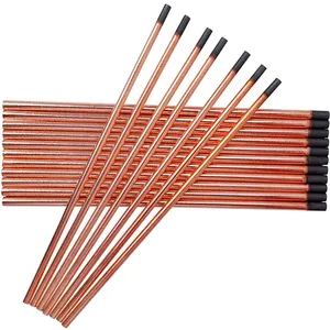 Đồng Tráng Carbon Arc Air Gouging Carbon Graphite Điện Cực AC Đồng Tráng Nhọn Grounging Rods