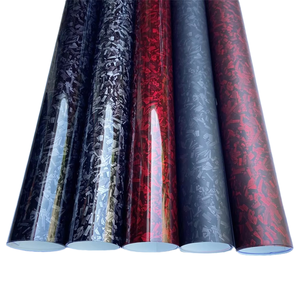 <span class=keywords><strong>Film</strong></span> de protection vinyle effet carbone forgé rouge brillant 1,52*16M PET adhésif, décalcomanie de carrosserie à changement de couleur pour moto et scooter - Product Image 2