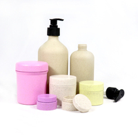 Flacon vide vide 150ml 250ml 300ml 500ml, bouteille rechargeable, paille de blé écologique, plastique PLA, bouteille de shampoing, Lotion, pompe