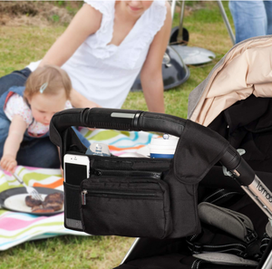 Bolsa organizadora para <span class=keywords><strong>cochecito</strong></span> de bebé con portavasos aislados y bolsa de embrague con cremallera para <span class=keywords><strong>cochecito</strong></span> universal como Baby Jogger,<span class=keywords><strong>Bugaboo</strong></span> - Product Image 5