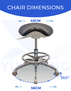 Tabouret ergonomique de dentiste avec coussin en forme de selle, mobilier médical pour clinique, laboratoire et bureau - Product Image 2