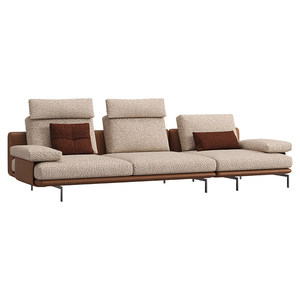 Canapé simple en tissu de luxe léger de style nordique moderne |   <span class=keywords><strong>Fauteuil</strong></span> multifonctionnel à dossier haut et accoudoirs mobiles pour petits appartements - Product Image 4