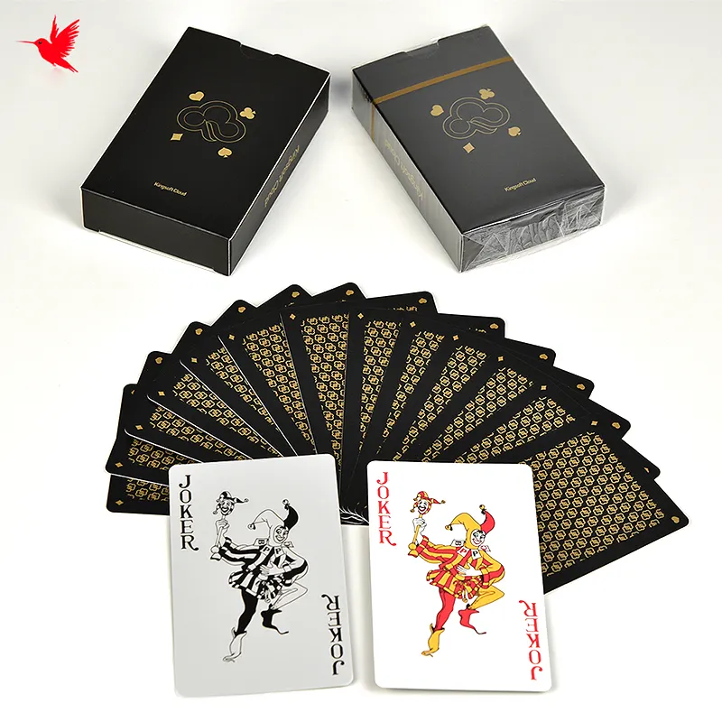 Di alta qualità Custom 2 mazzi di stampa Logo Poker anteriore e posteriore impermeabile carte da gioco con scatola