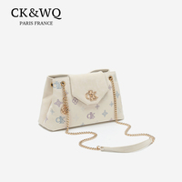Sac à bandoulière de luxe pour femme, motif floral gaufré, avec double chaîne et rabat, sac fourre-tout de créateur pour usage quotidien