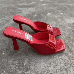 Zapatos de Mujer, Sandalias de Tacón Alto de PVC, Estilo Casual, Moda de Verano, Color Caramelo, Tacón Grueso Cuadrado/Triangular - Product Image 3