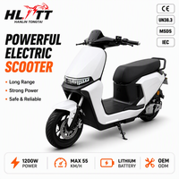 Scooter électrique 1200W, vitesse maximale 55 km/h, moteur intégré, certifié CE, écran LED, OEM ODM, vente en gros
