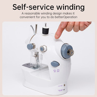Machine à coudre à usage domestique, 202A micro poignée épaisse électrique, mini vente en gros portable avec lumière et couteau