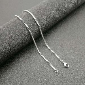 yunnique Unisex Titanium Steel Box <b>Chain</b> Necklace 1.9mm 61cm Gold <b>Silver</b> Color For Men Women Gift Jewelry - Product Image 4