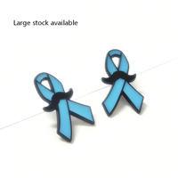 Accessoires vestimentaires en gros avec ruban bleu, broche, badge, badge créatif et simple pour barbe.