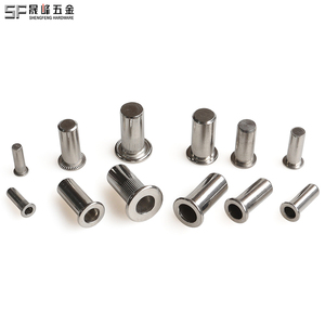 Écrous à riveter à trou <span class=keywords><strong>aveugle</strong></span> en acier au carbone, zingués bleu-blanc, à tête plate moletée, classe 4.8 6.8, métriques/im impériales, pour l'industrie générale - Product Image 4