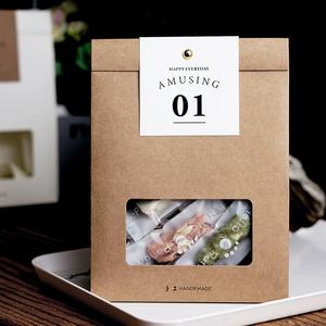 Sac en papier kraft fort pour cadeaux flocon de neige croustillant pour biscuit alimentaire accompagnant la boîte à main bateau de riz gluant pour la cuisson d'anniversaire - Product Image 4