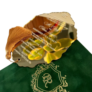 Sang trọng Nhung Phong bì đám cưới Thiệp mời thanh lịch trong suốt Acrylic kinh doanh lời mời sáp sinh nhật giấy - Product Image 3