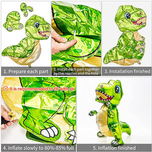 قابلة لإعادة الاستخدام نافخة البالونات لا تسرب بالونات مايلر مخصص حزب ديكور ديناصور شكل 3D بالونات الهيليوم احباط - Product Image 3