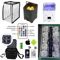 1PCS Marslite 6*18W Uplights sans fil à batterie RGBWA+UV pour mariage, fête, DJ, éclairage de scène rechargeable avec étui